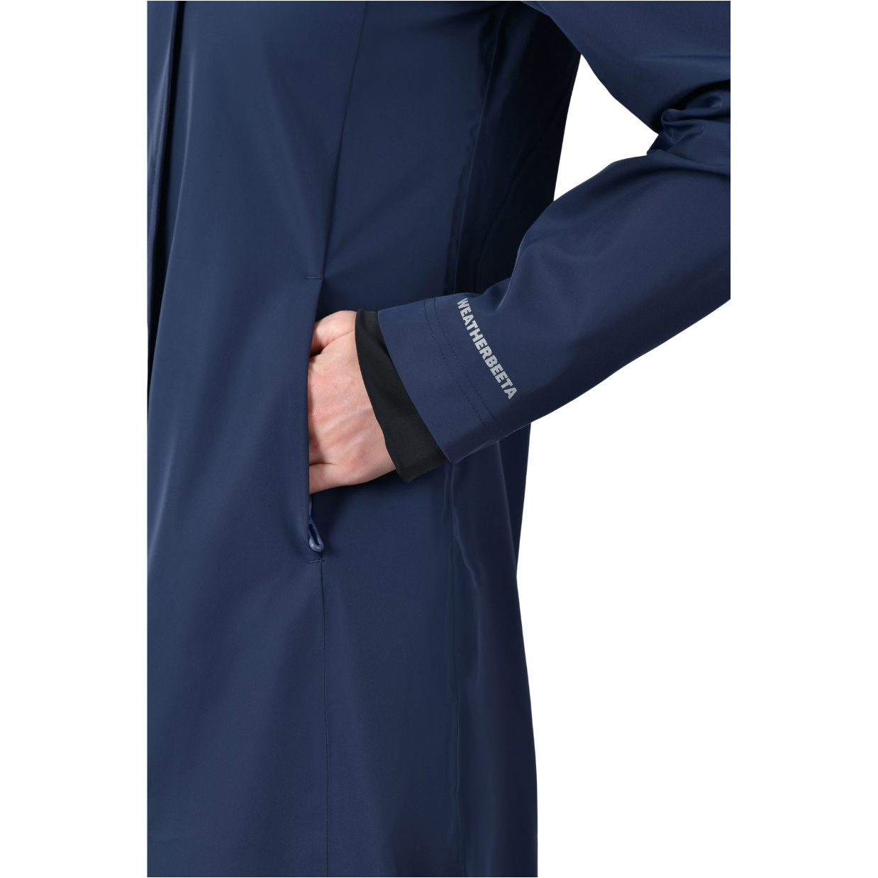 2026 WeatherBeeta Womens Protect Waterproof Longline Riding Jacket 1029988 - Navy